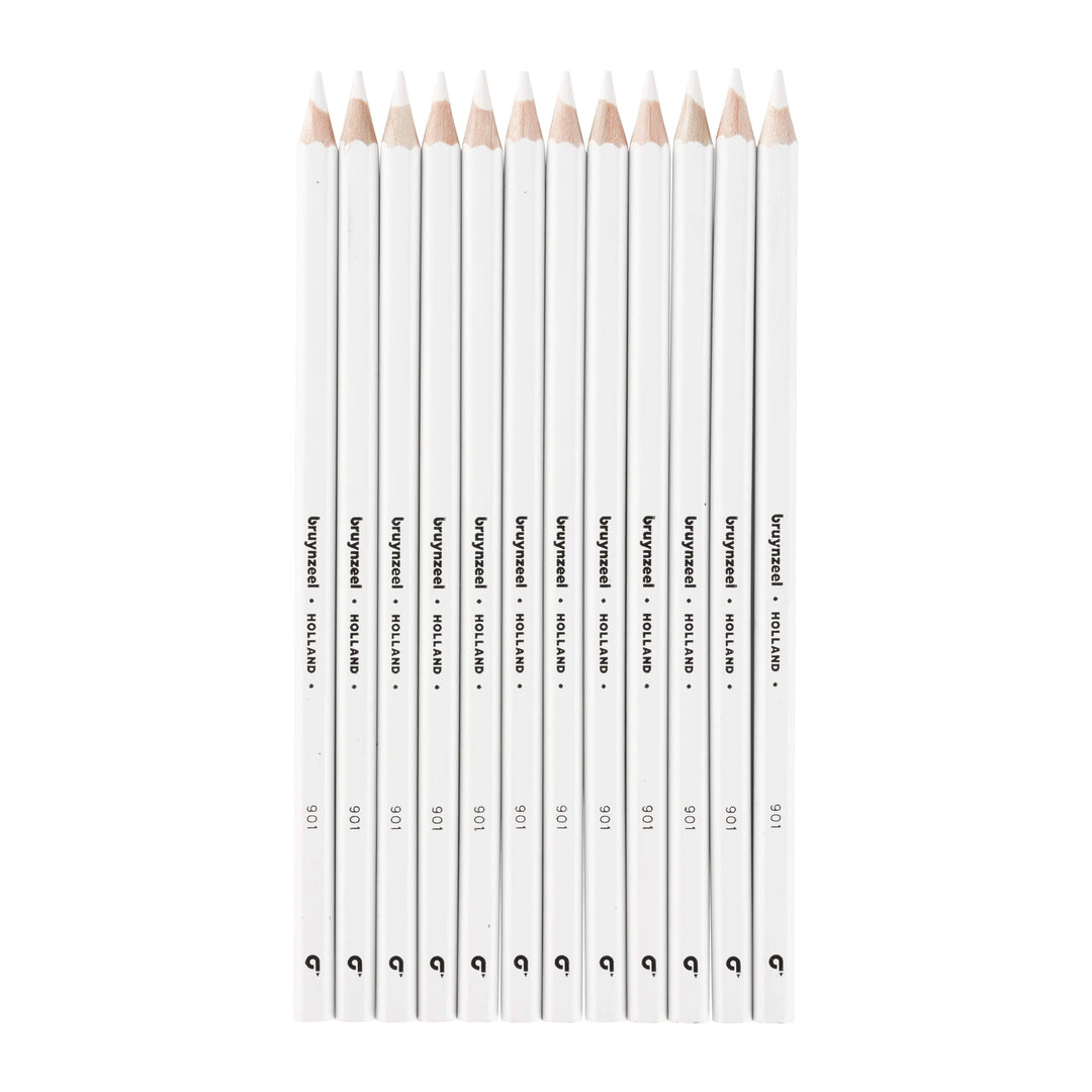 Bruynzeel Super Farbstifte in Weiß 12er Set - Kidis Art