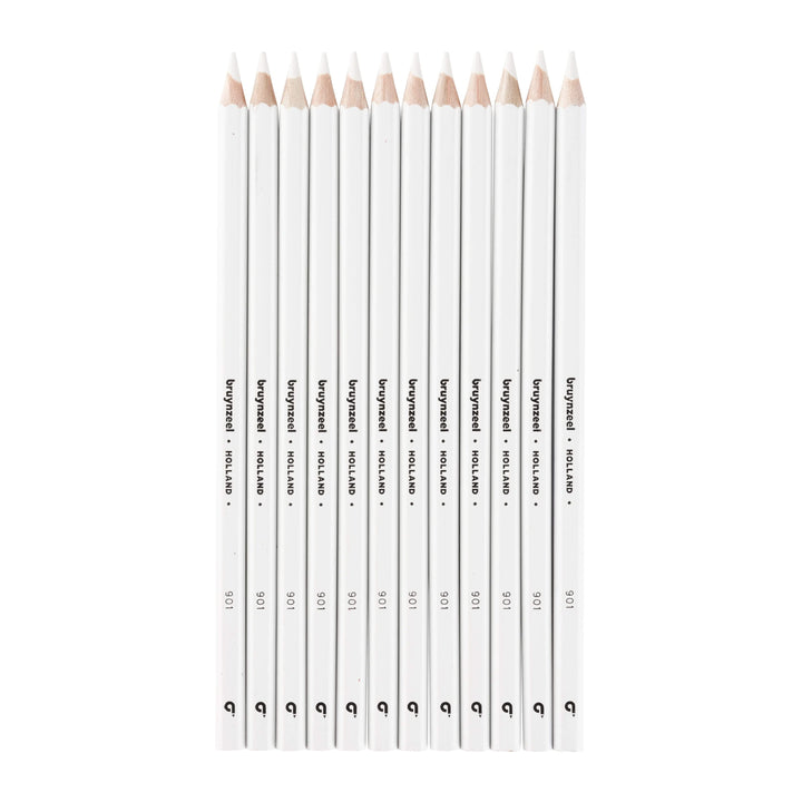 Bruynzeel Super Farbstifte in Weiß 12er Set - Kidis Art