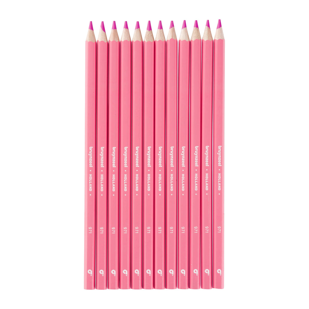 Bruynzeel Super Farbstifte in Zuckerstangenrosa 12er Set - Kidis Art
