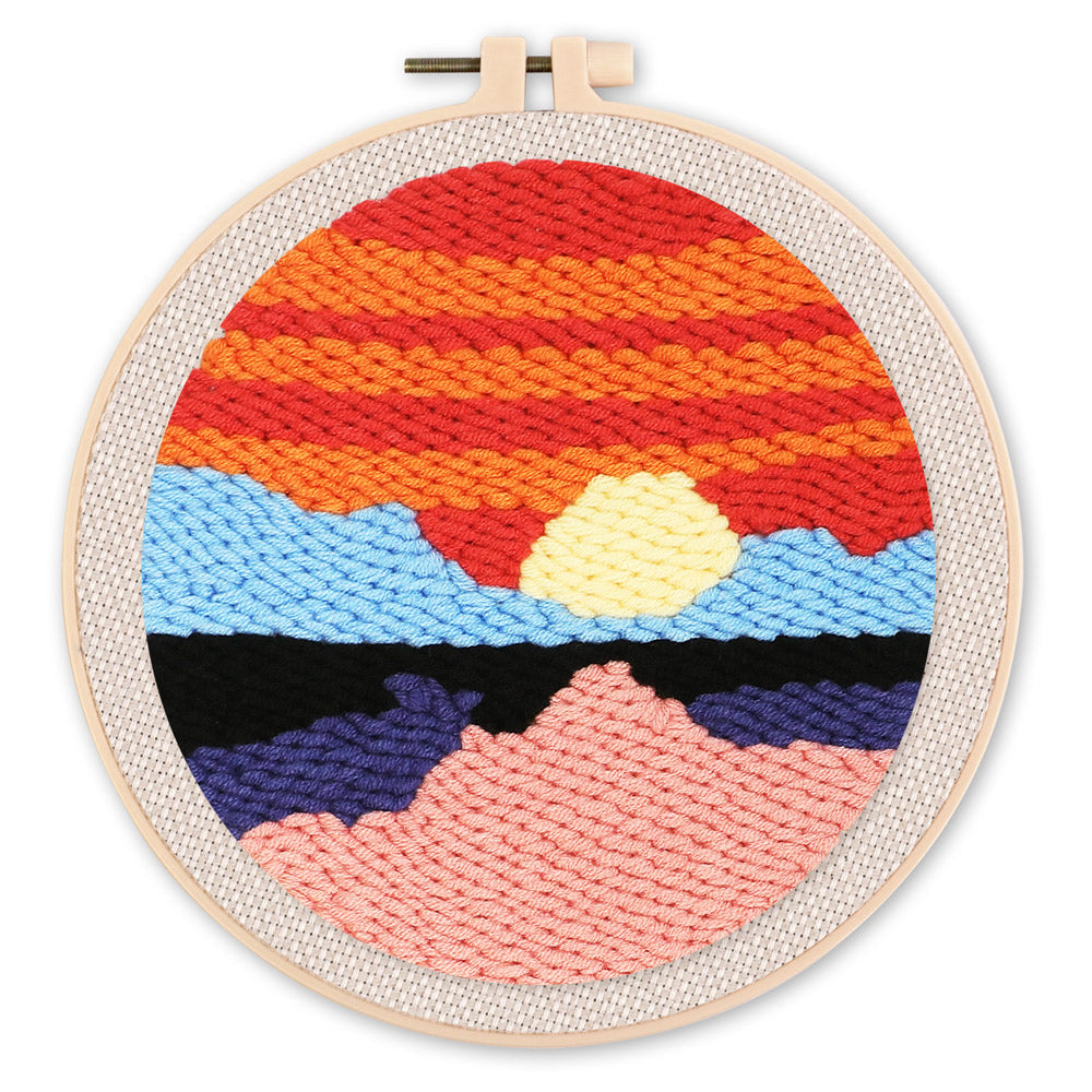 Punch Needle 20x20 Meer bei Sonnenuntergang - Kidis Art
