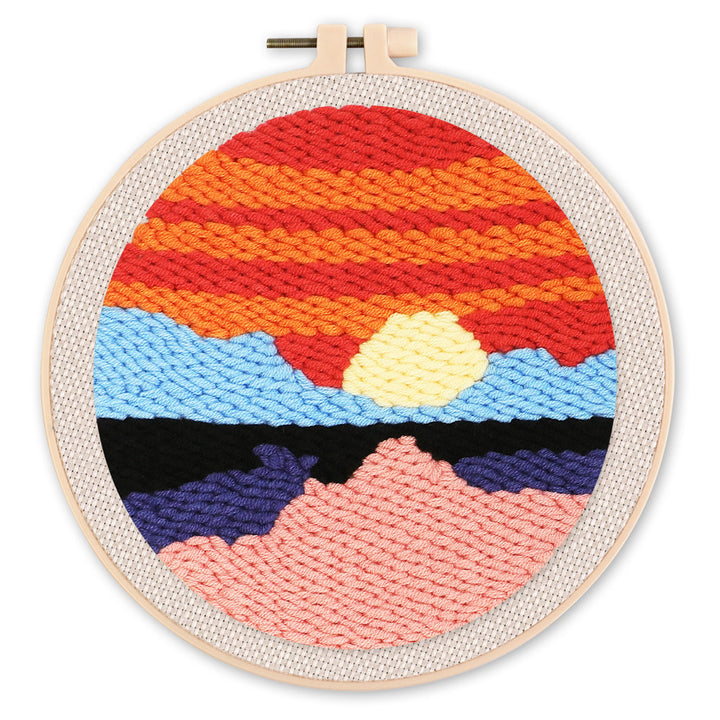 Punch Needle 20x20 Meer bei Sonnenuntergang - Kidis Art