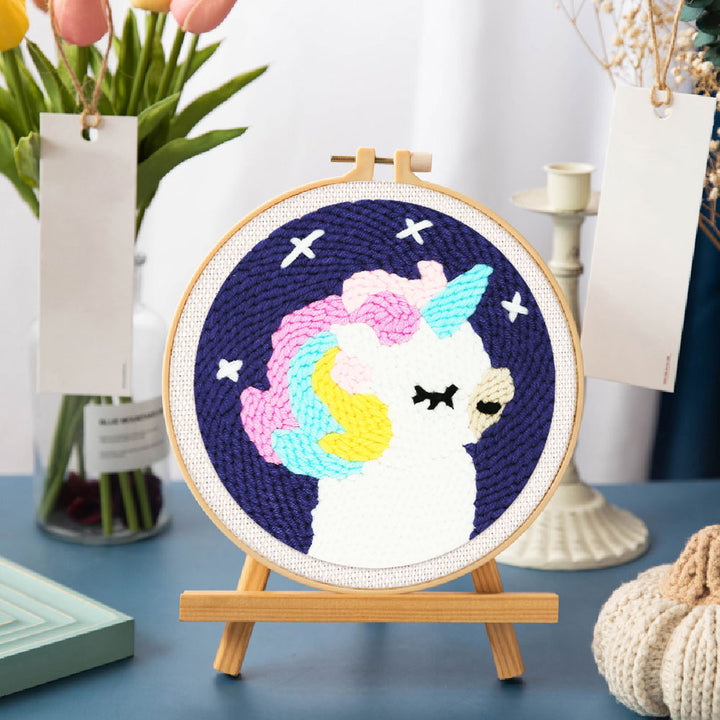Punch Needle 20x20 Bezauberndes Einhorn - Kidis Art