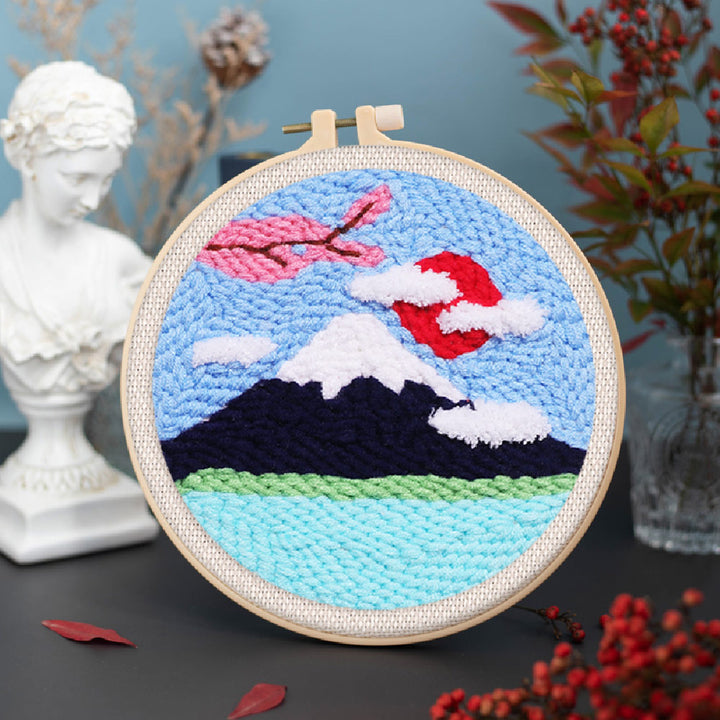 Punch Needle 20x20 Der Berg Fuji - Kidis Art