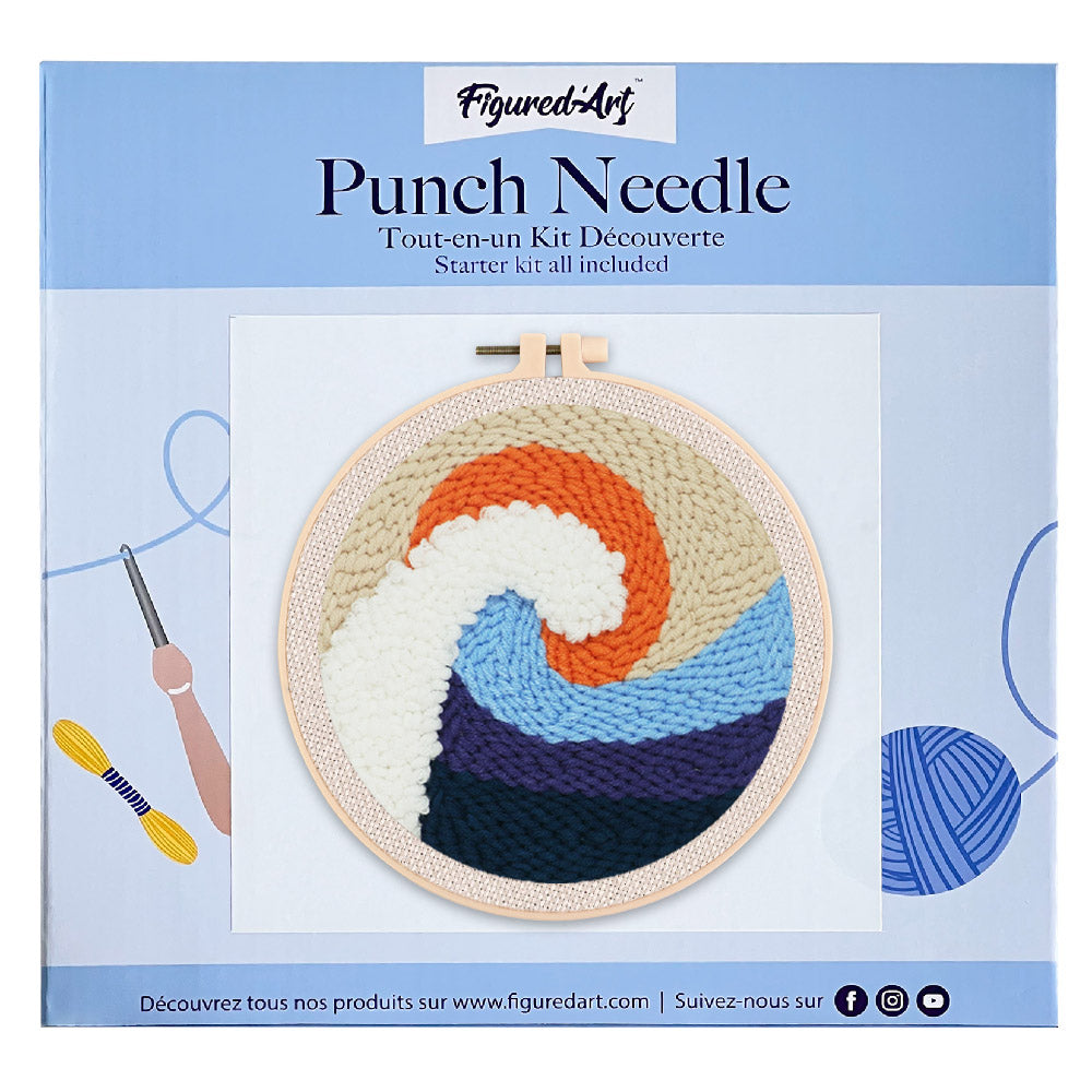 Punch Needle 20x20 Die grosse Welle - Kidis Art