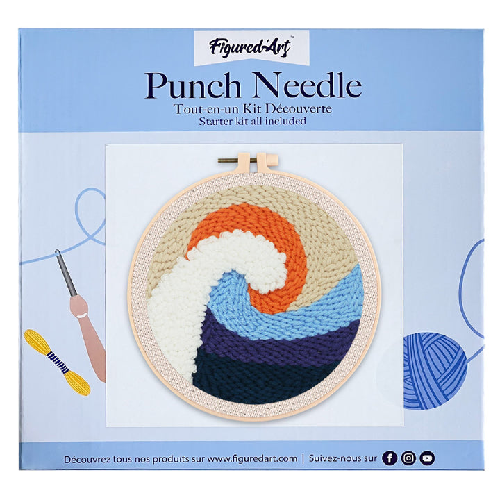 Punch Needle 20x20 Die grosse Welle - Kidis Art