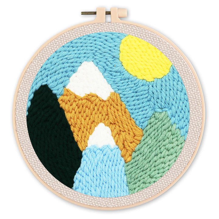 Punch Needle 20x20 Verschneite Berge - Kidis Art