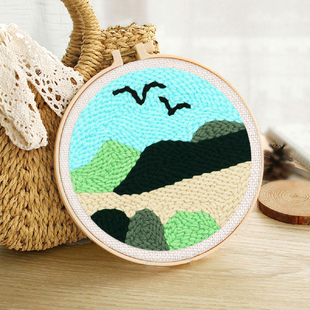 Punch Needle 20x20 Vögel am Himmel - Kidis Art