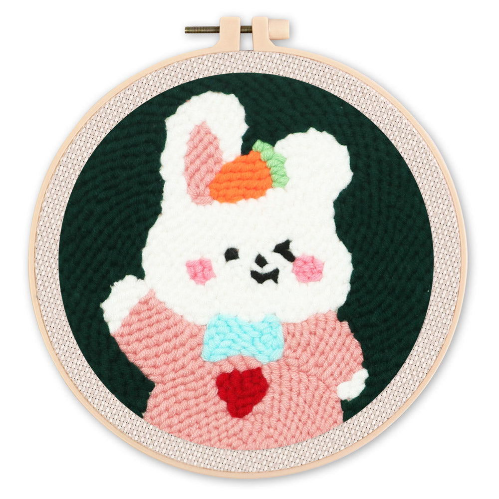 Punch Needle 20x20 Kleiner winkender Hase - Kidis Art