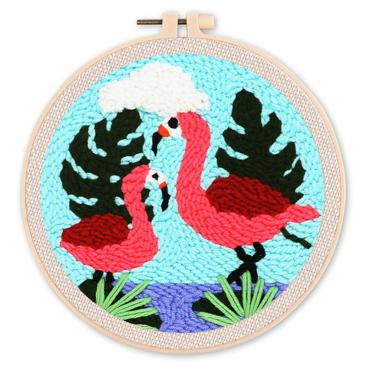 Punch Needle 20x20 Ein Flamingo-Paar - Kidis Art