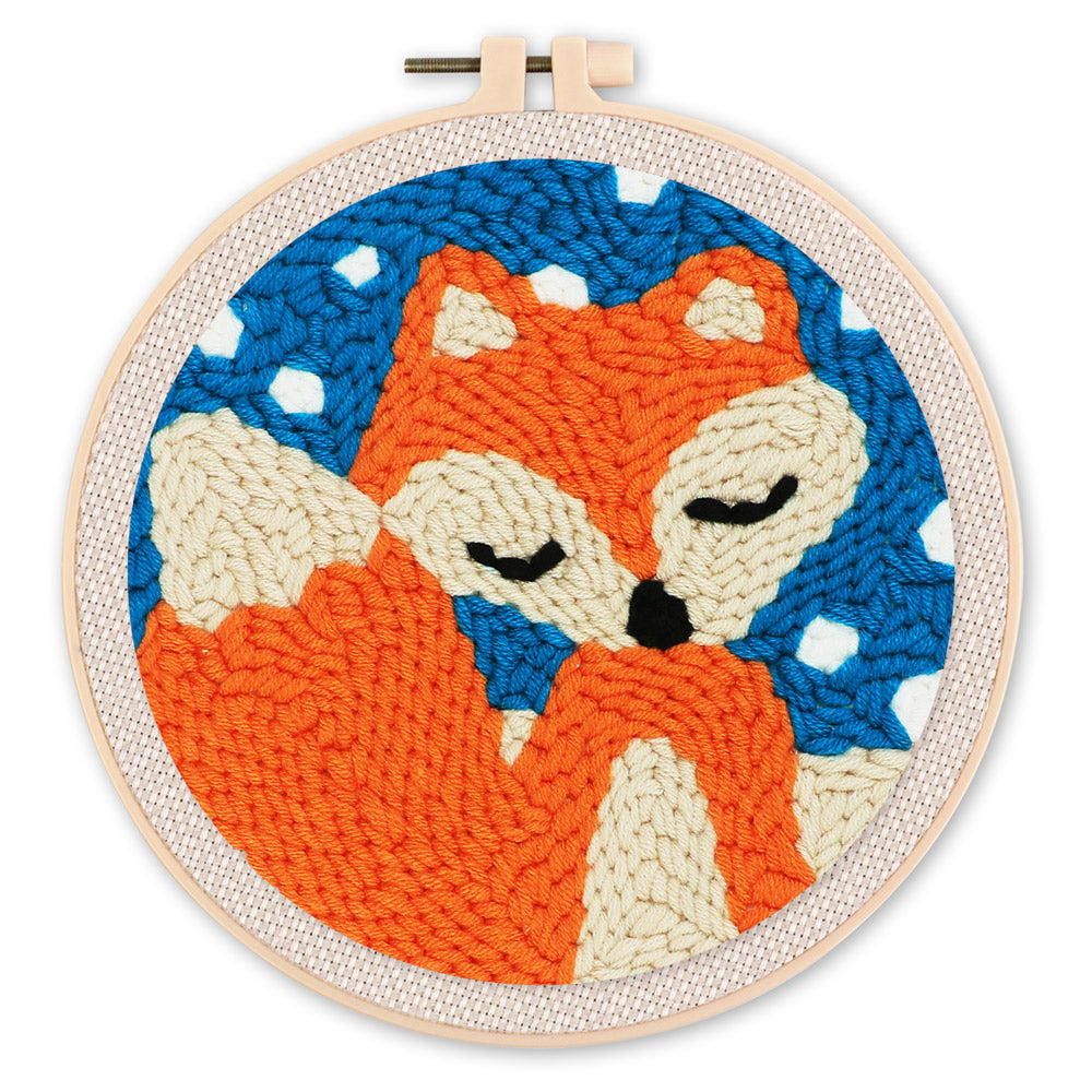 Punch Needle 20x20 Fuchs im Schnee - Kidis Art