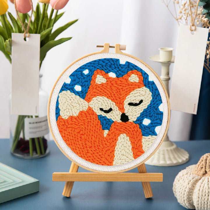 Punch Needle 20x20 Fuchs im Schnee - Kidis Art