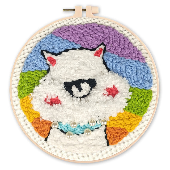 Punch Needle 20 x 20 cm Flauschiges Alpaka - Kidis Art