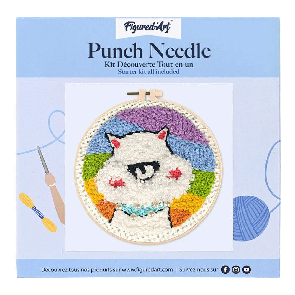 Punch Needle 20 x 20 cm Flauschiges Alpaka - Kidis Art