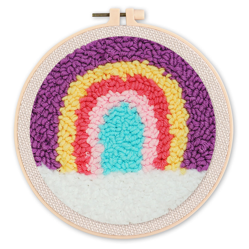 Punch Needle 20x20 Pastellfarbener Regenbogen - Kidis Art