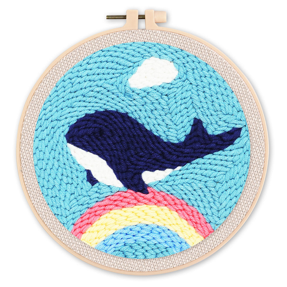 Punch Needle 20x20 Der Blauwal - Kidis Art