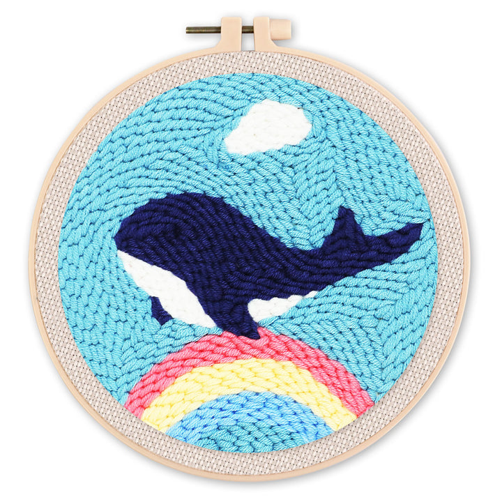 Punch Needle 20x20 Der Blauwal - Kidis Art