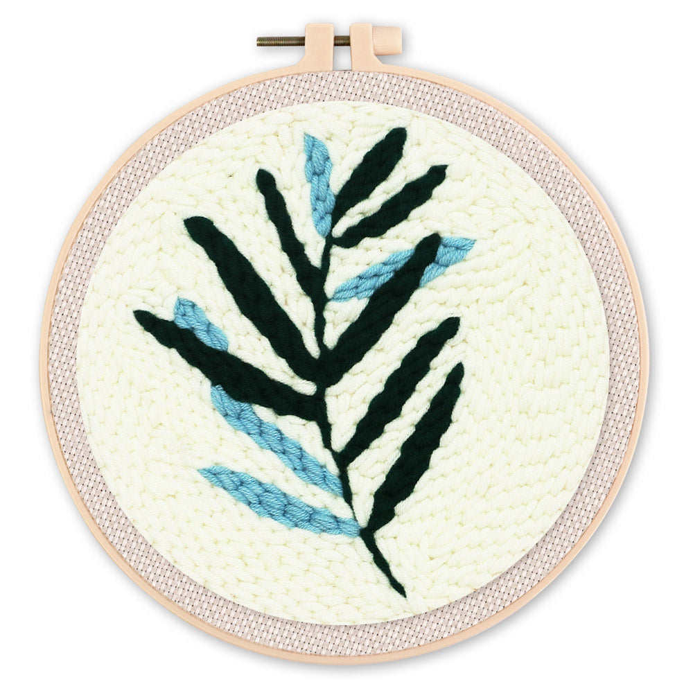 Punch Needle 20x20 Zweifarbiges Blatt - Kidis Art