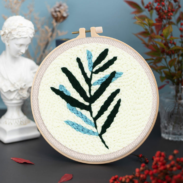 Punch Needle 20x20 Zweifarbiges Blatt - Kidis Art