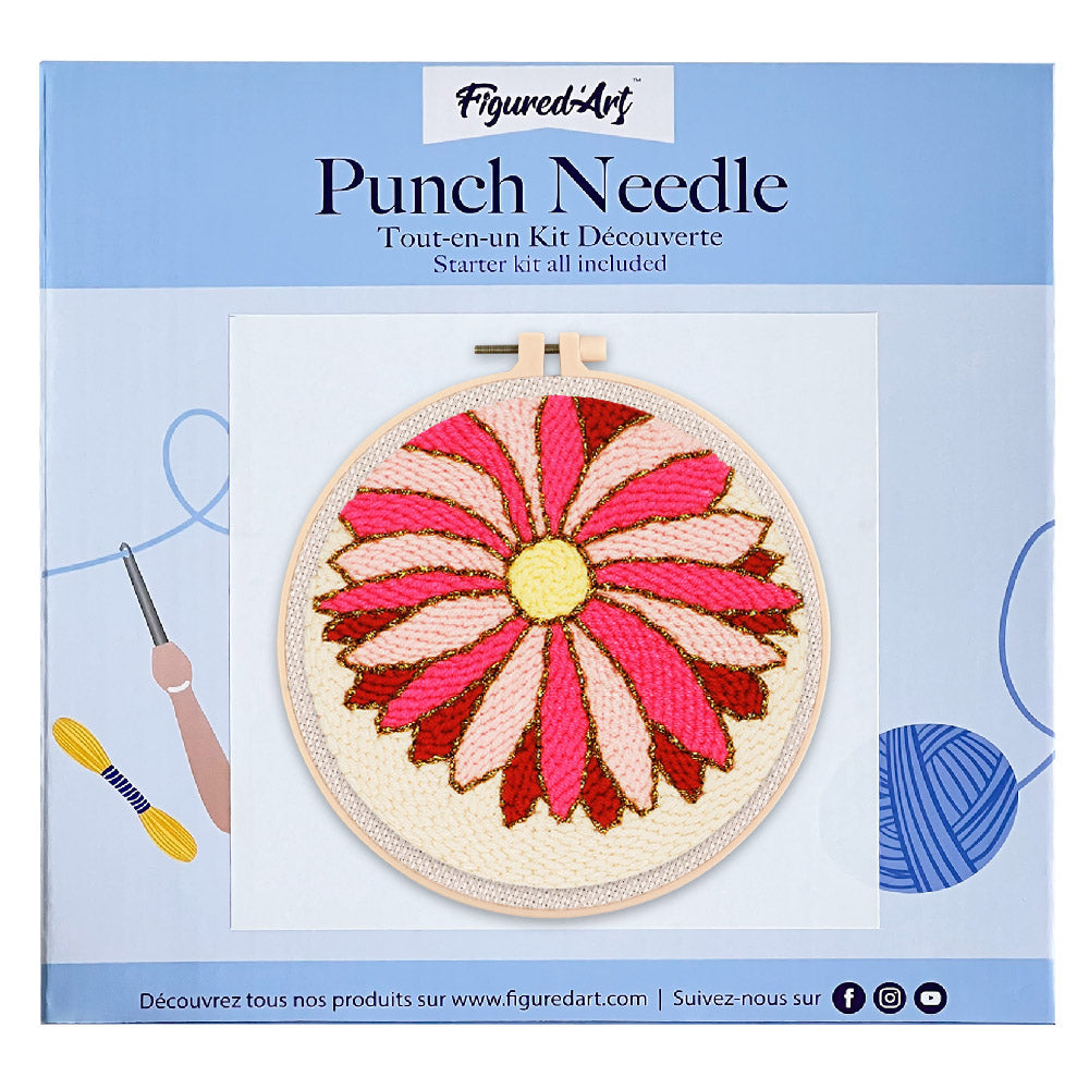 Punch Needle 20x20 Gänseblümchen - Kidis Art