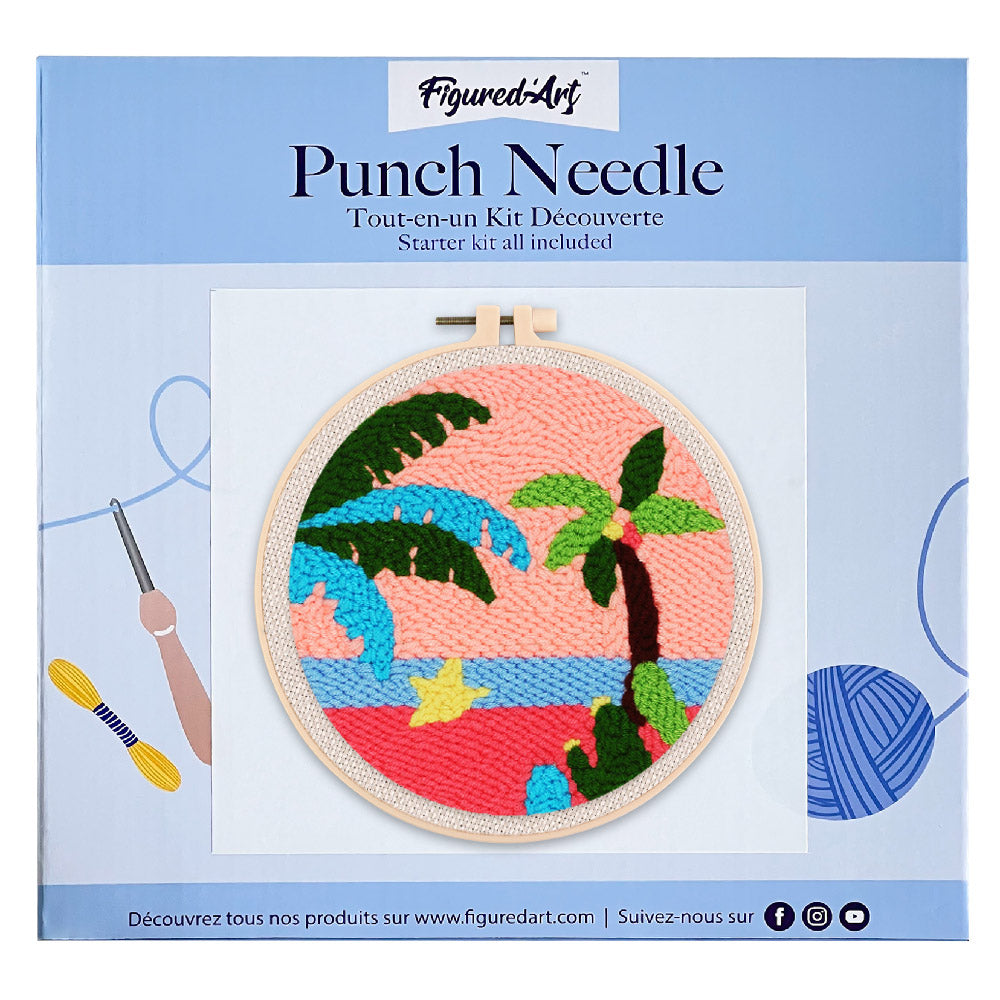Punch Needle 20x20 Am Strand - Kidis Art