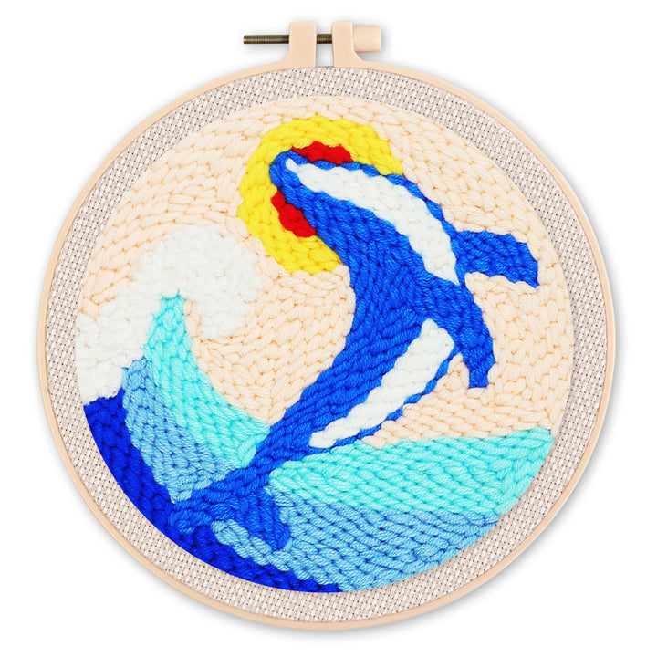 Punch Needle 20x20 Orca und Welle - Kidis Art