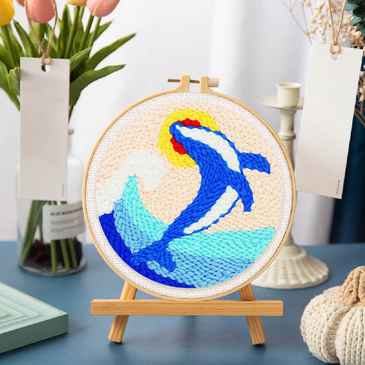 Punch Needle 20x20 Orca und Welle - Kidis Art