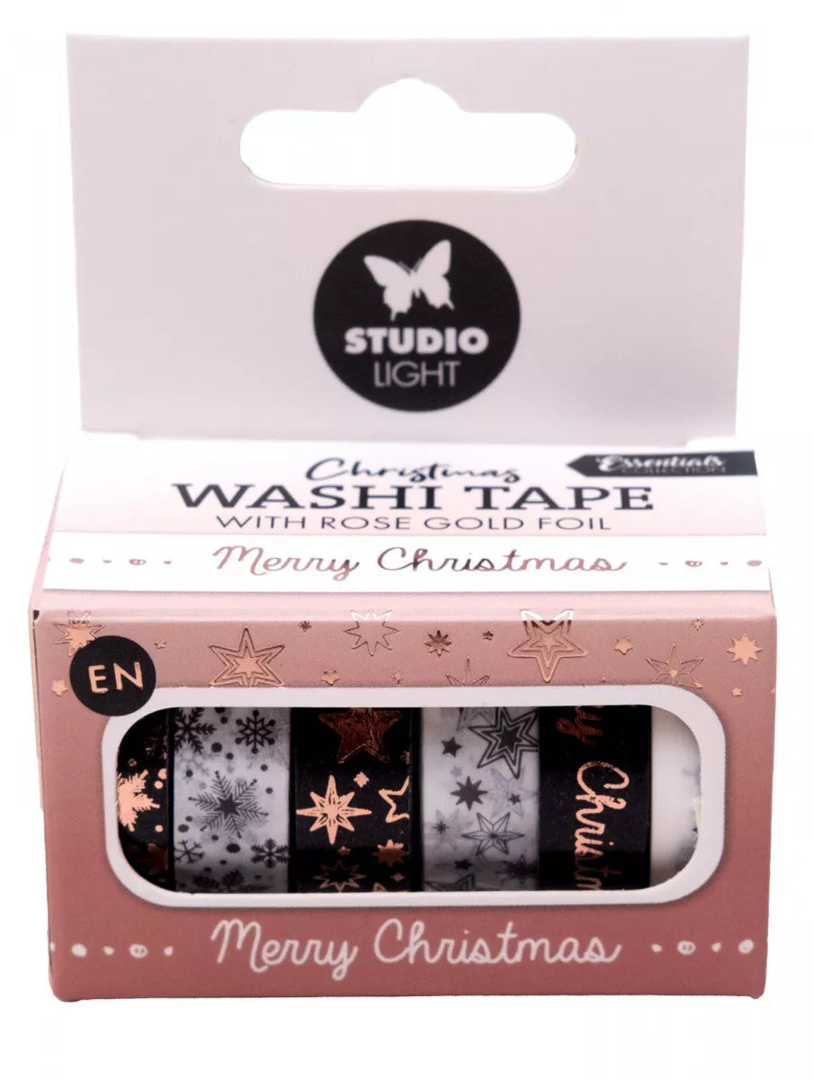 Washi tape Black/white Rose Gold Essentials