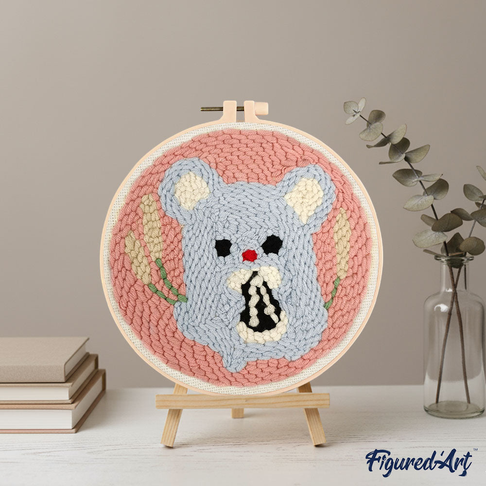 Punch Needle 20 x 20 cm Niedliche Maus - Kidis Art