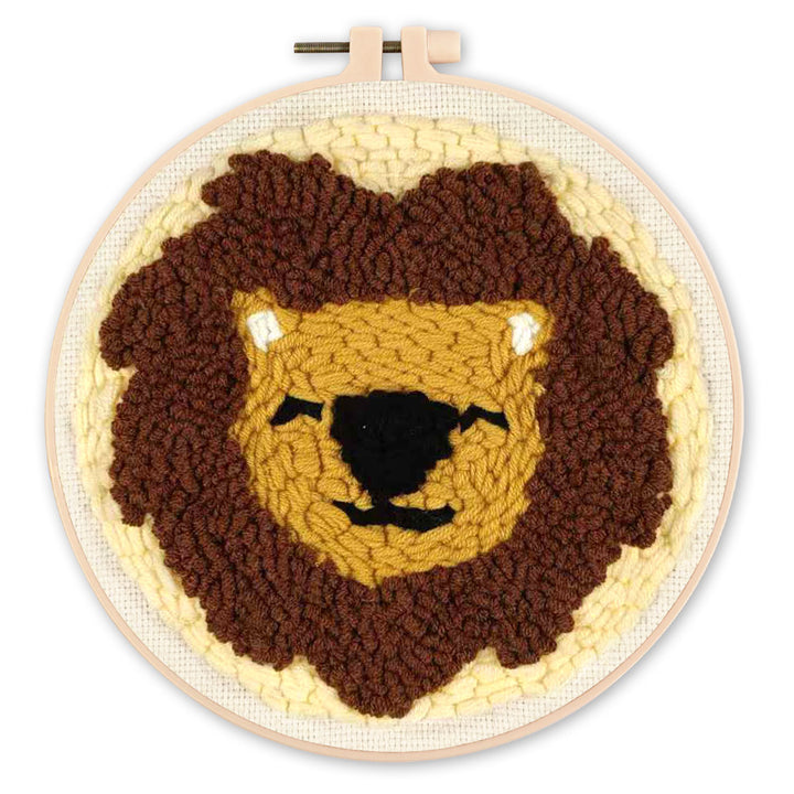 Punch Needle 20 x 20 cm Niedlicher Löwe - Kidis Art