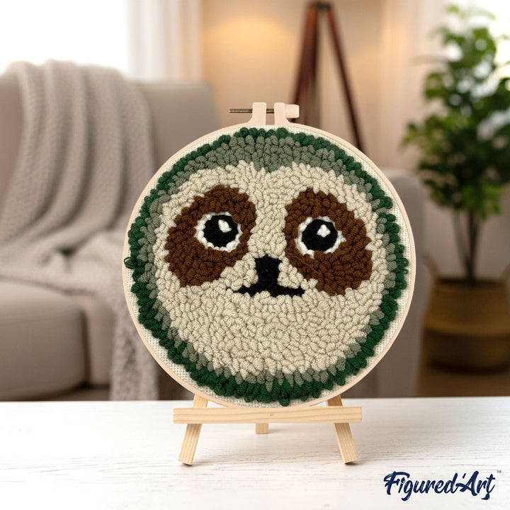 Punch Needle 20 x 20 cm Niedliches Faultier - Kidis Art