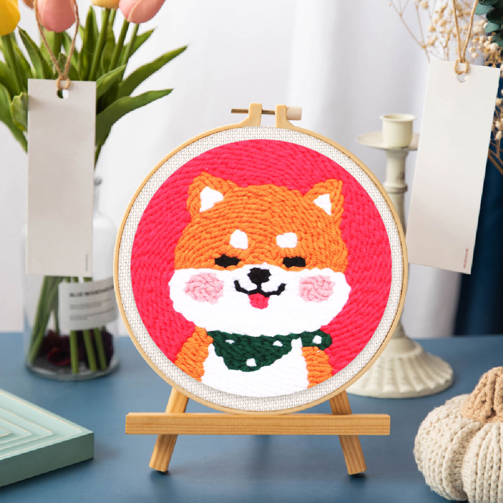 Punch Needle 20x20 Shiba Inu Hund - Kidis Art
