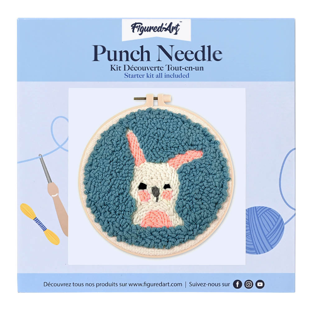 Punch Needle 20 x 20 cm Kleines Kaninchen - Kidis Art