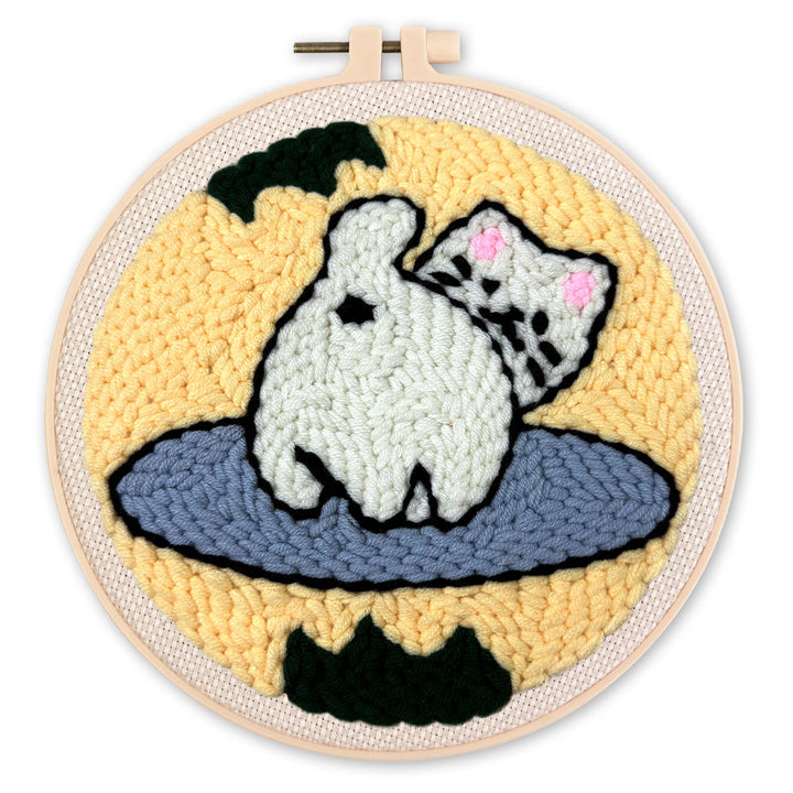 Punch Needle 20 x 20 cm Verspielte Katze - Kidis Art