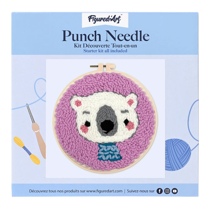 Punch Needle 20 x 20 cm Niedlicher Koala - Kidis Art
