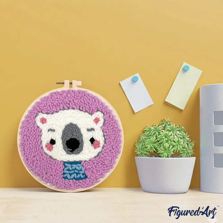 Punch Needle 20 x 20 cm Niedlicher Koala - Kidis Art