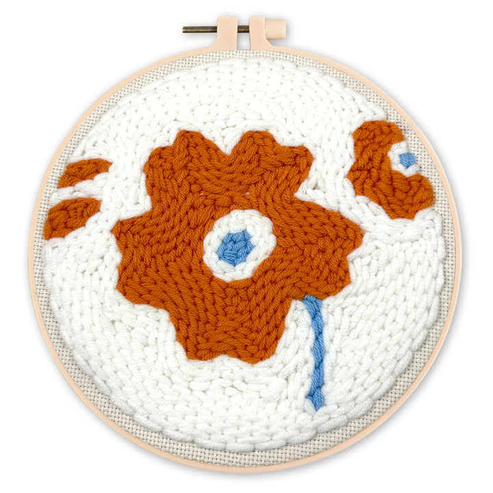 Punch Needle 20 x 20 cm Braune Mohnblume - Kidis Art