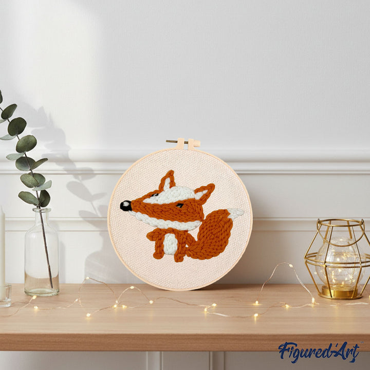 Punch Needle 20 x 20 cm  Niedlicher Fuchs - Kidis Art