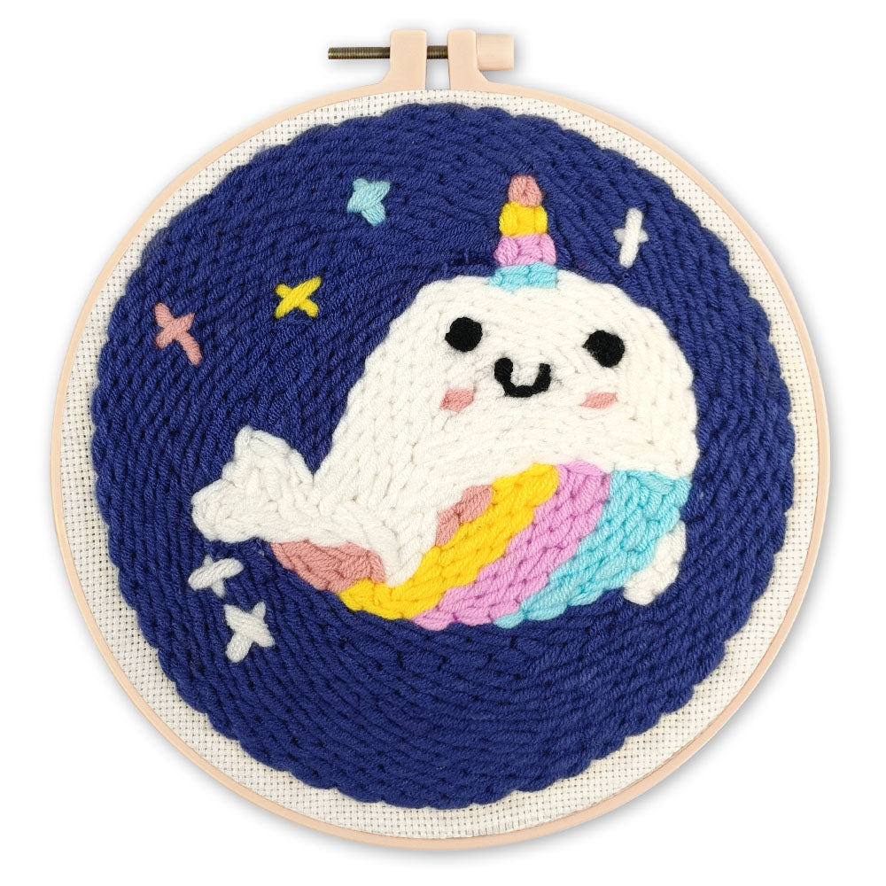 Punch Needle 20 x 20 cm Einhornwal - Kidis Art