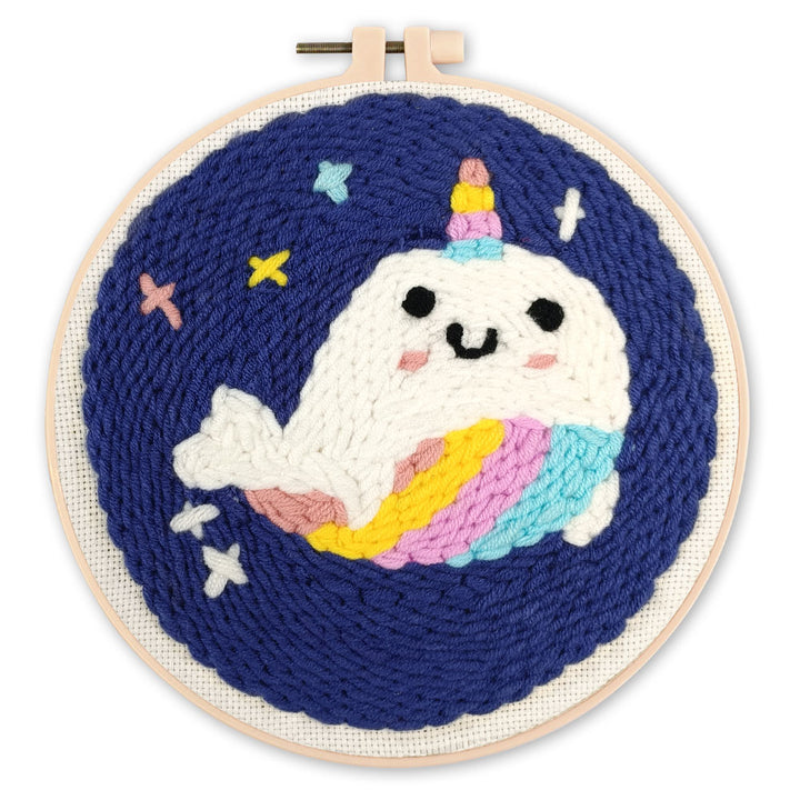 Punch Needle 20 x 20 cm Einhornwal - Kidis Art
