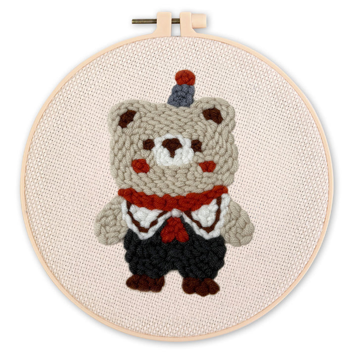 Punch Needle 20 x 20 cm Zirkusbär - Kidis Art