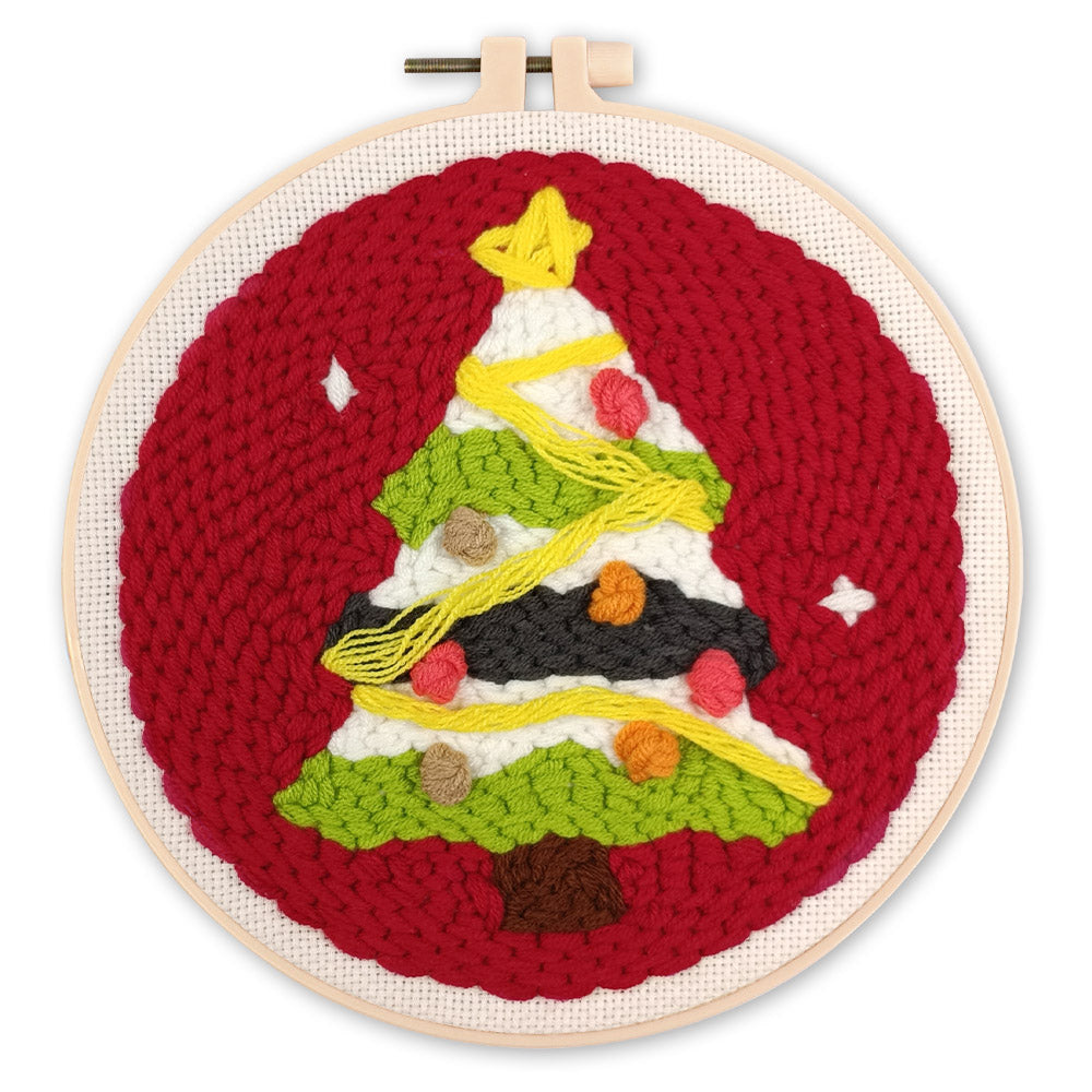Punch Needle 20 x 20 cm Weihnachtsbaum 3 - Kidis Art