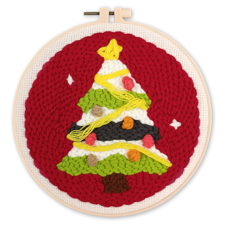 Punch Needle 20 x 20 cm Weihnachtsbaum 3 - Kidis Art
