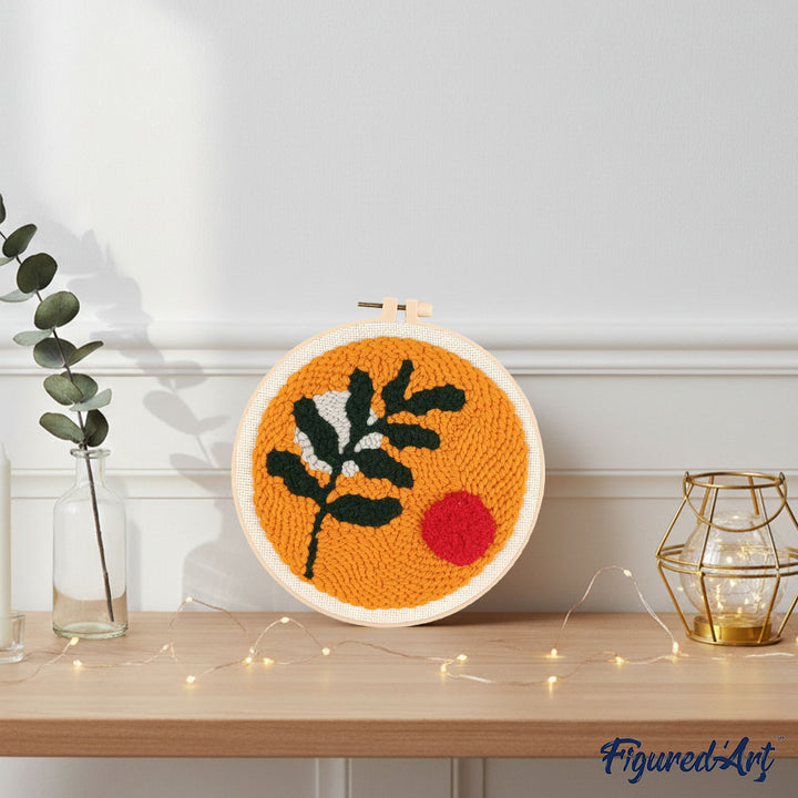 Punch Needle 20 x 20 cm Botanic Abstrait 1 - Kidis Art