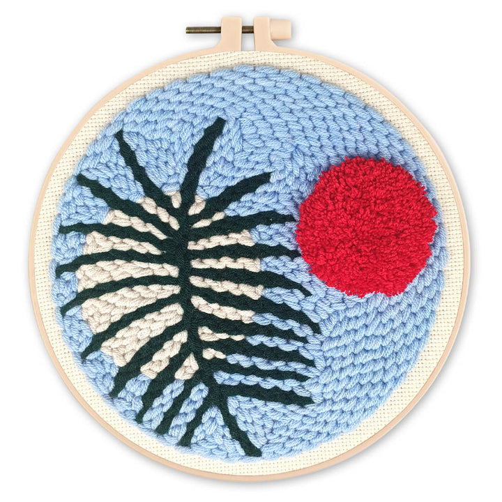 Punch Needle 20 x 20 cm Botanic Abstrait 2 - Kidis Art