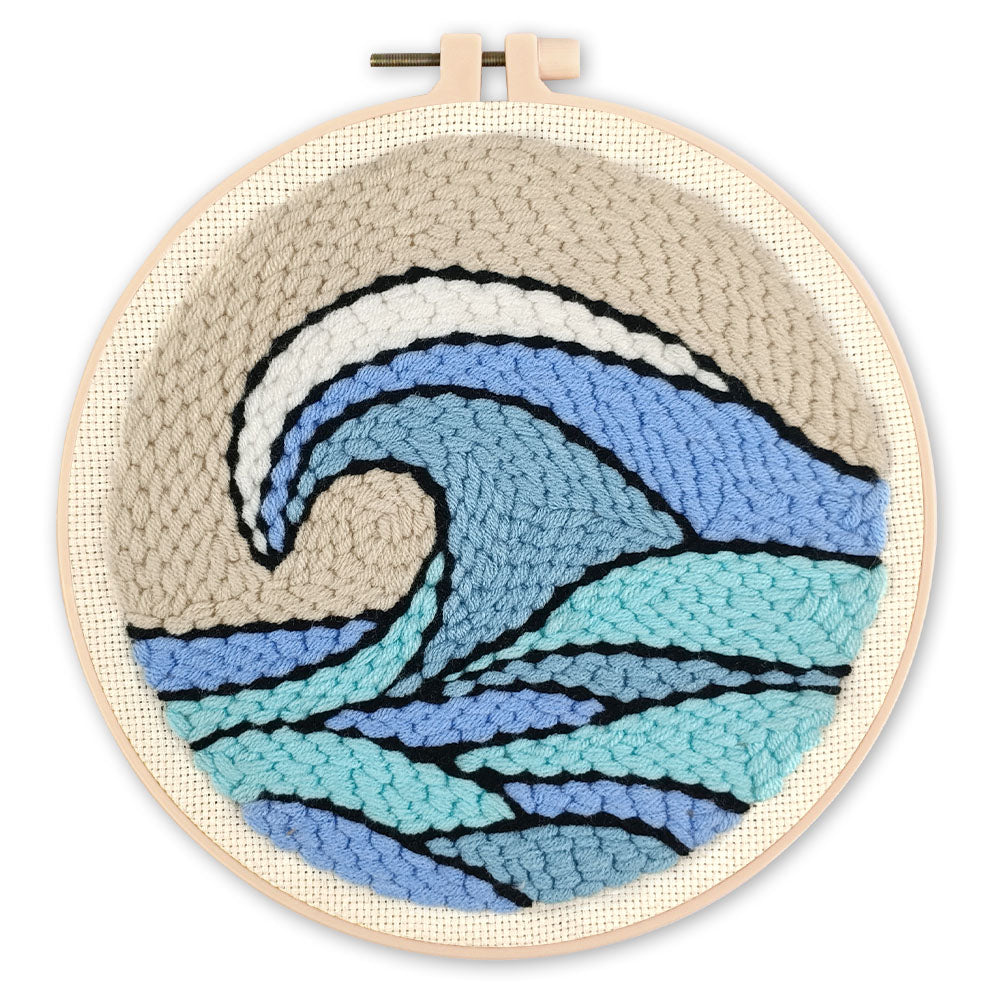 Punch Needle 20 x 20 cm Große Welle - Kidis Art