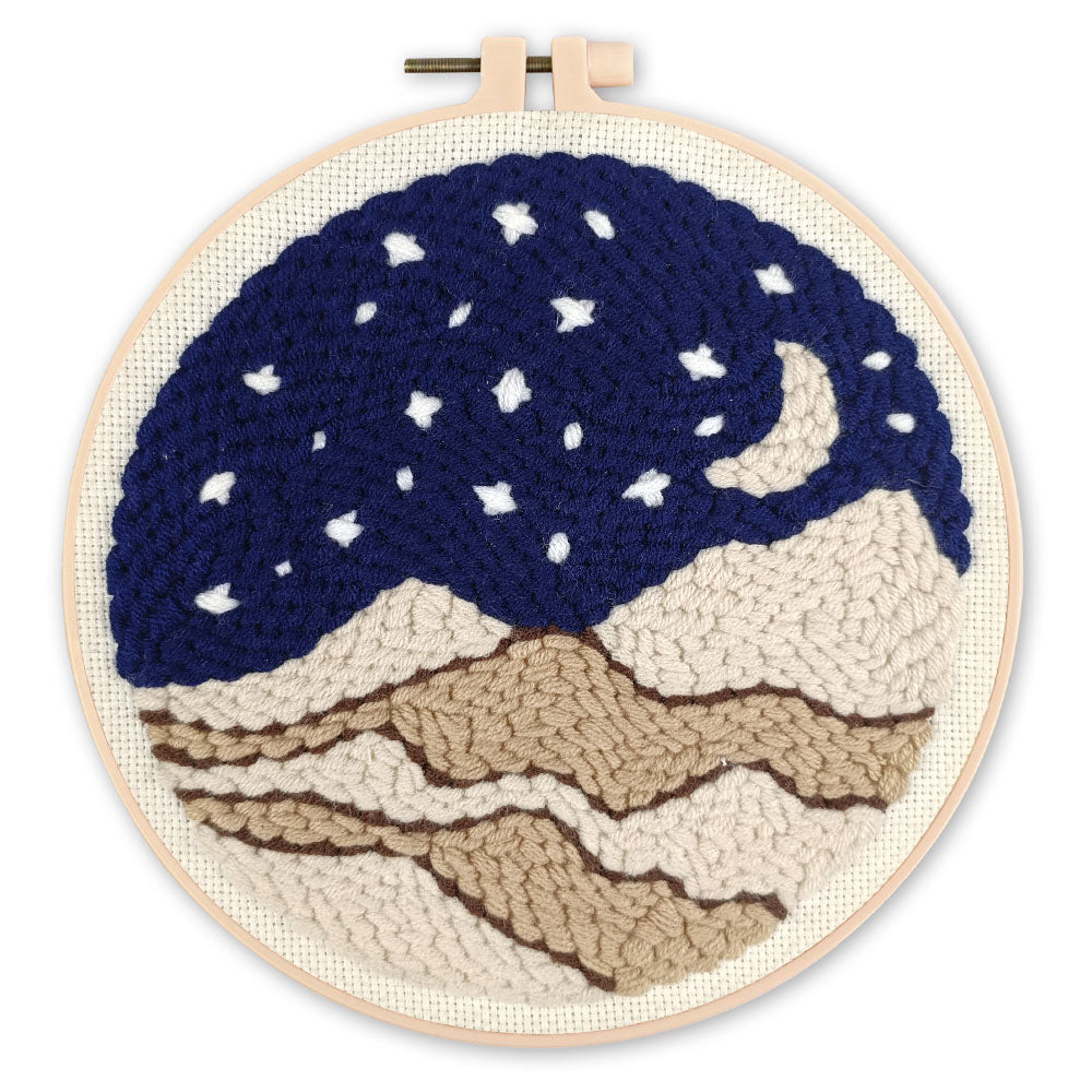 Punch Needle 20 x 20 cm Nacht in der Wüste - Kidis Art