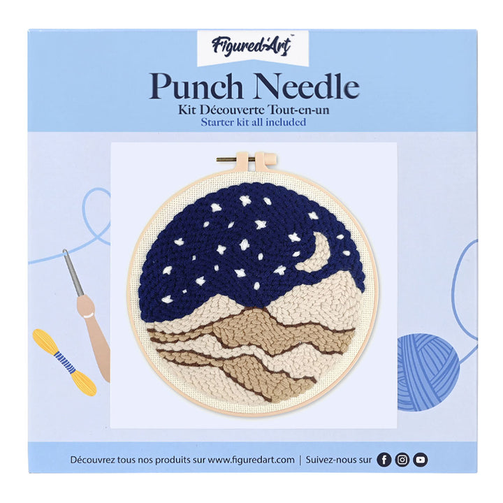 Punch Needle 20 x 20 cm Nacht in der Wüste - Kidis Art