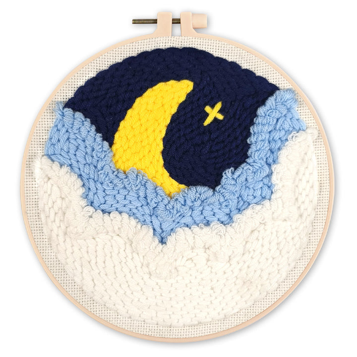 Punch Needle 20 x 20 cm Verborgener Mond - Kidis Art