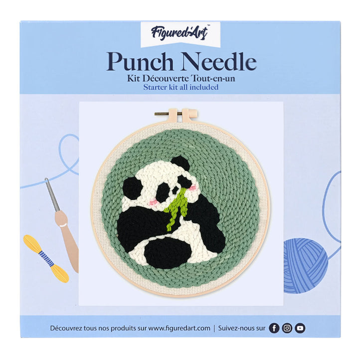 Punch Needle 20 x 20 cm Panda 2 - Kidis Art