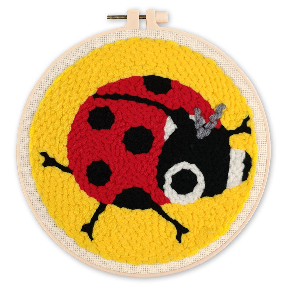 Punch Needle 20 x 20 cm Marienkäfer - Kidis Art